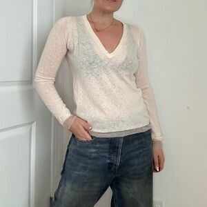 Zara Fine Wool V-neck Pullover